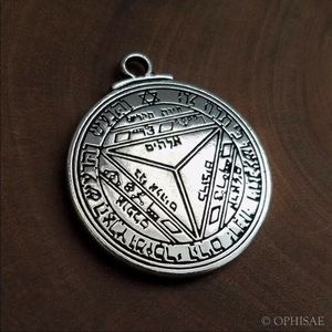 Talisman of Saturn Pewter Key of Solomon Pendant